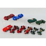 Scalextric - 10 unboxed playworn Scalextric slot cars.