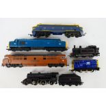 Triang - Hornby - Lima - Six unboxed OO gauge diesel and steam locomotives.