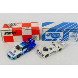 Starter - Record - 2 x boxed built kit models in 1:43 scale,