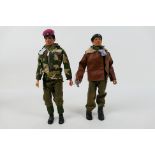 Palitoy - Action Man - Two unboxed vintage Action Man figures in Tank Commander and Parachute