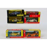 Solido - 6 x boxed racing cars in 1:43 scale, BMW M1 # 1031, March 707 # 199, McLaren Can-Am # 176,