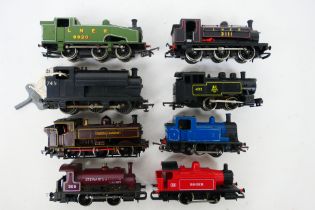 Hornby - Triang - Lima -Bachmann - An unboxed group of eight OO gauge steam locomotives,