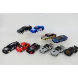 Scalextric - An unboxed group of 10 playworn Scalextric slot cars.