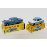 Dinky - 2 x boxed cars, Mercedes Benz 220 SE # 186 and Triumph Herald # 189.