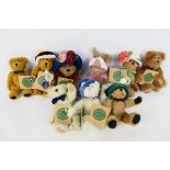 Boyds Bears - A collection of 9 x 20th Anniversary bears including Percy, Yvette Dubeary, Jameson J.