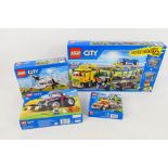 Lego - City. Four boxed Lego City sets, Two factory Sealed, Two have been opened.