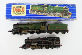 Hornby Dublo - A boxed Bristol Castle 4-6-0 locomotive in BR green # EDLT20 and an unboxed 4-6-2
