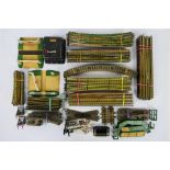 Hornby Dublo - A collection of 3 rail track sections including points and a level crossing, signals,