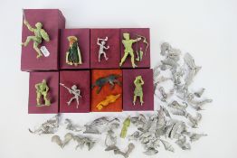 Greenwood and Ball, Sanderson, Other - Boxed and unboxed white metal figures to include archers,