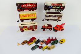 Corgi - Matchbox - A collection of unboxed vehicles including Foden lorry in Silcock's of