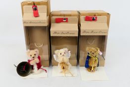 Steiff - 3 x limited edition boxed Steiff ornament teddy bears - Lot includes a #37887 Teddy Bear