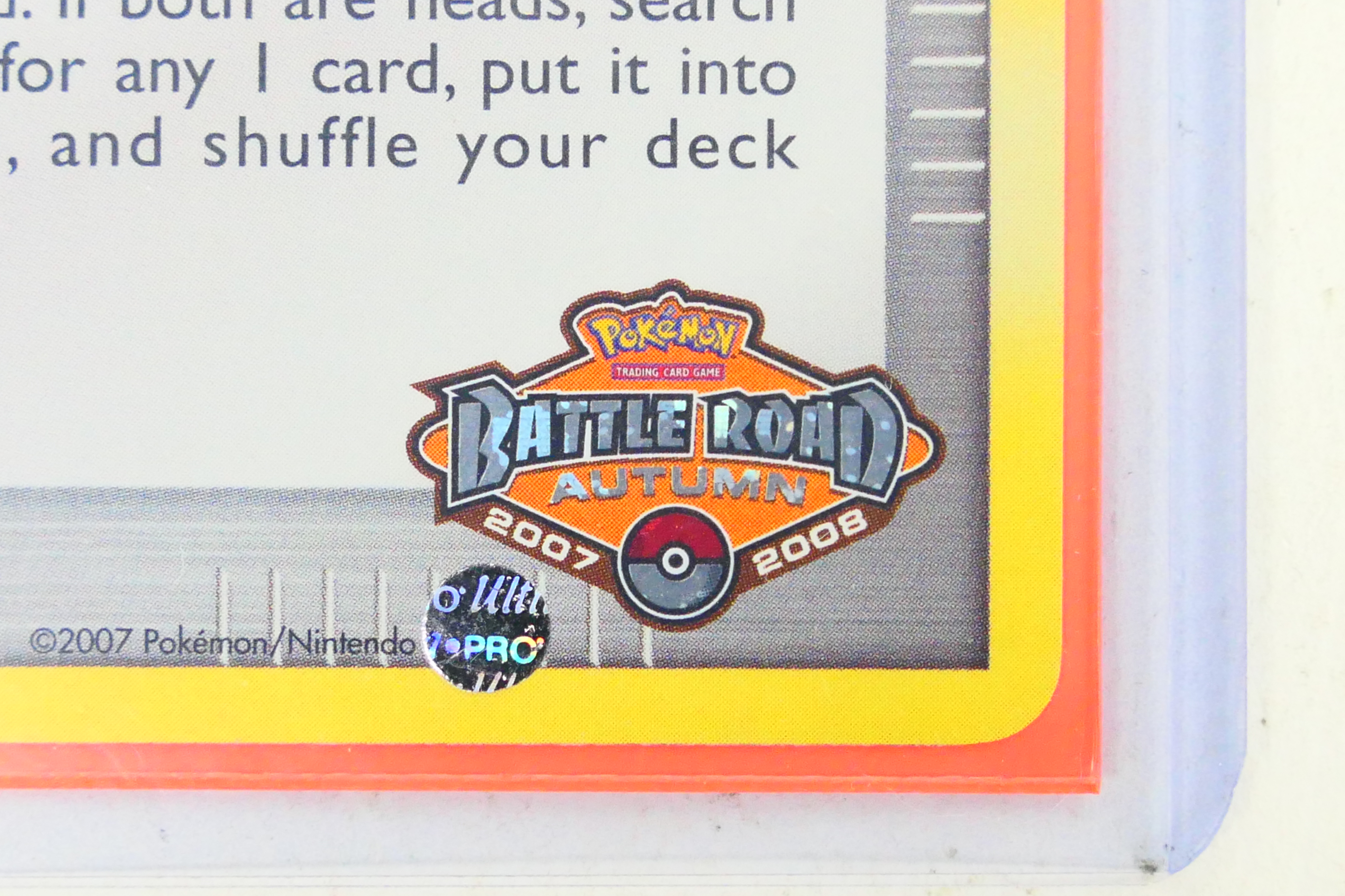 Pokemon - A Pokemon Battle Road Victory Medal Trainer Card for Autumn 2007 / 2008, - Image 2 of 3