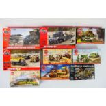 Airfix - Revell - Nine boxed plastic military vehicle model kits in 1:76 scale predominately by