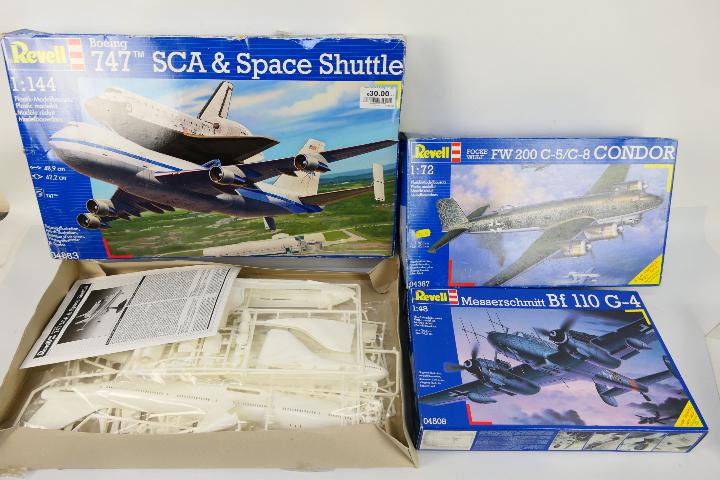 Revell - Three boxed 1:72 scale plastic model aircraft kits.