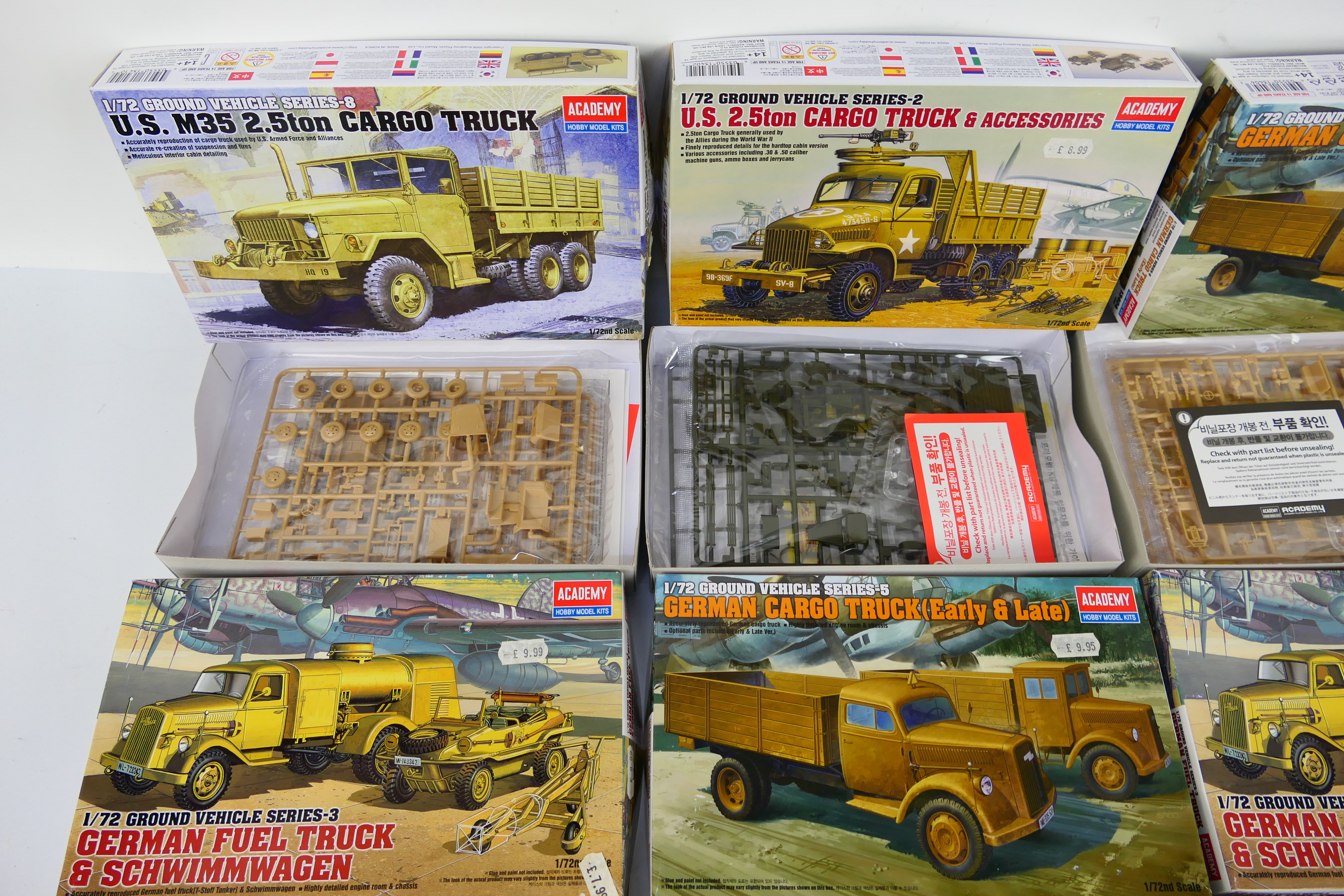 Academy - Six boxed plastic military vehicle model kits from Academy in 1:72 scale. - Image 2 of 4