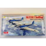 ICM - A boxed 1:48 scale ICM #48260 He 111Z-1 'Zwilling' WW2 German Glider Tug plastic model kit.