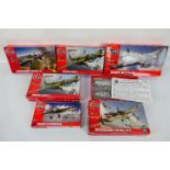 Airfix - Seven boxed 1:72 scale German military aircraft plastic model kits.