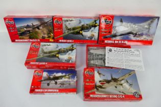 Airfix - Seven boxed 1:72 scale German military aircraft plastic model kits.