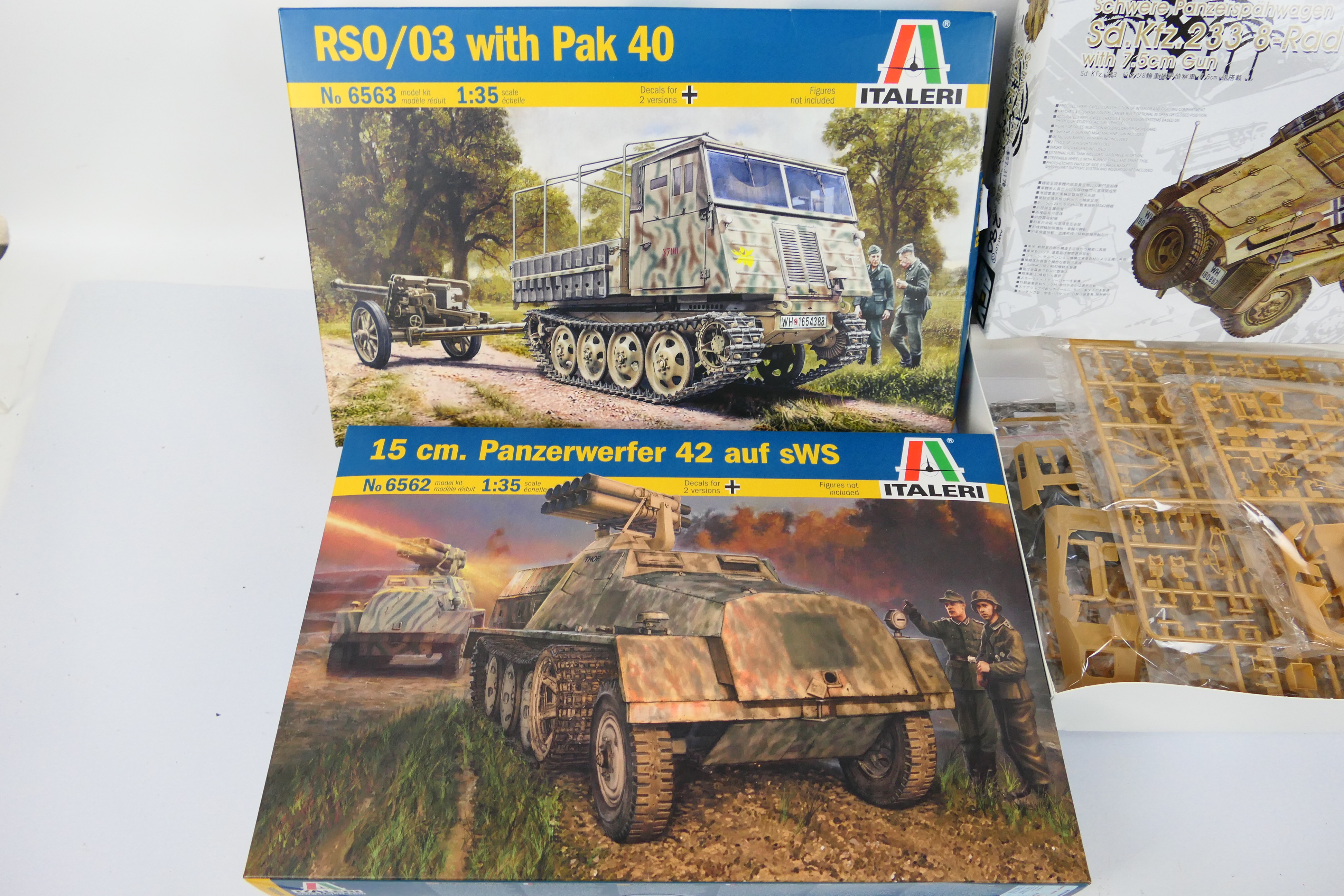 Italeri - AFV Club - Three boxed 1:35 scale plastic military vehicle model kits. - Image 3 of 3