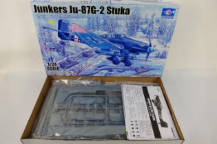 Trumpeter - A boxed 1:24 scale Trumpeter #02425 Junkers JU-87G-2 Stuka plastic model kit.