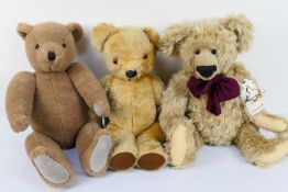 Barbara-Ann Bears - Canterbury Bears - 3 x bears, 20" jointed bear named Rory with detached tags,