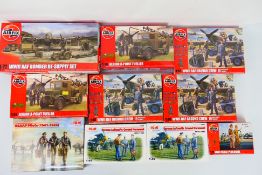 Airfix - ICM - A boxed collection of plastic WW2 military vehicle and personnel kits in various