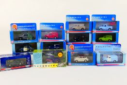 Vanguards - 12 boxed Morris Minor themed diecast models from Vanguards.