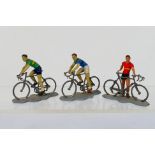 Britains - Herald. Three unboxed Britains Herald Cyclists.