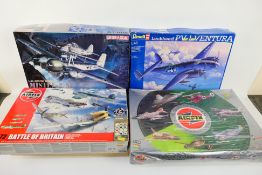 Dragon - Revell -Four boxed military aircraft plastic model kits.