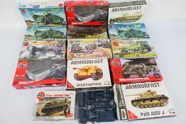 Airfix - Armourfast - 14 boxed plastic military vehicle model kits in 1:72.