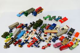 Dinky Toys - Corgi Toys - Matchbox - crescent - An unboxed collection of playworn diecast models in