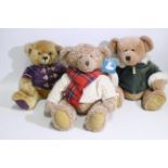 Harrods Teddy Bears - 3 x Harrods Teddy Bears: 2000, 2001 & 2002 Christmas Bears.
