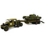 Tamiya - Thunder Models - A built kit model 1:35 scale WWII Scammell Pioneer tank transporter with