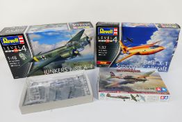Revell - Tamiya - Three boxed plastic model aircraft kits,
