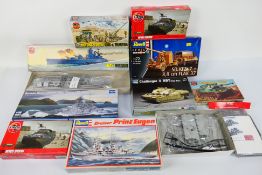 Airfix - Trumpeter - Revell - Other - Nine boxed / bagged plastic kits in various scales.
