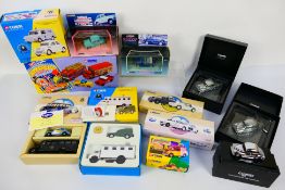 Corgi Classics - A boxed mainly Morris Minor themed collection of diecast model vehicles from