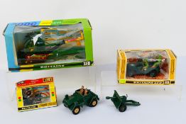 Britains - A boxed #9761, Hughes 300C Medivac helicopter, green body with yellow rotors,