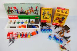 Play People - Marx Toys. Three boxed Play People sets and a loose tub of playpeople.