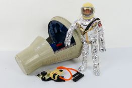 Palitoy - Action Man - An unboxed Palitoy Action Man Astronaut figure with an unboxed Palitoy Space