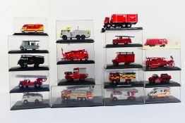 Oxford Diecast - Schuco - Del Prado - Other - A boxed group of 18 diecast fire appliances in 1:76
