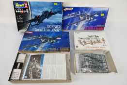 Dragon - Revell - Eduard - A boxed group of three 1:72 scale WW2 German plastic military model kits