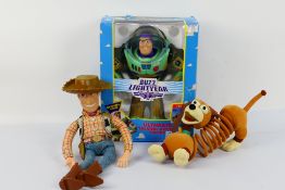 Toy Story - Disney - Think Way. Three Toy Story figures, Two Loose, One boxed.