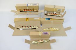 Albatros Model - Five boxed 1:1250 scale diecast model ships from ALbatross Models.