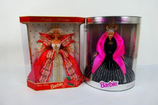 Mattel - Barbie - 2 x boxed special edition dolls, Happy Holidays 10th Anniversary from 1997,