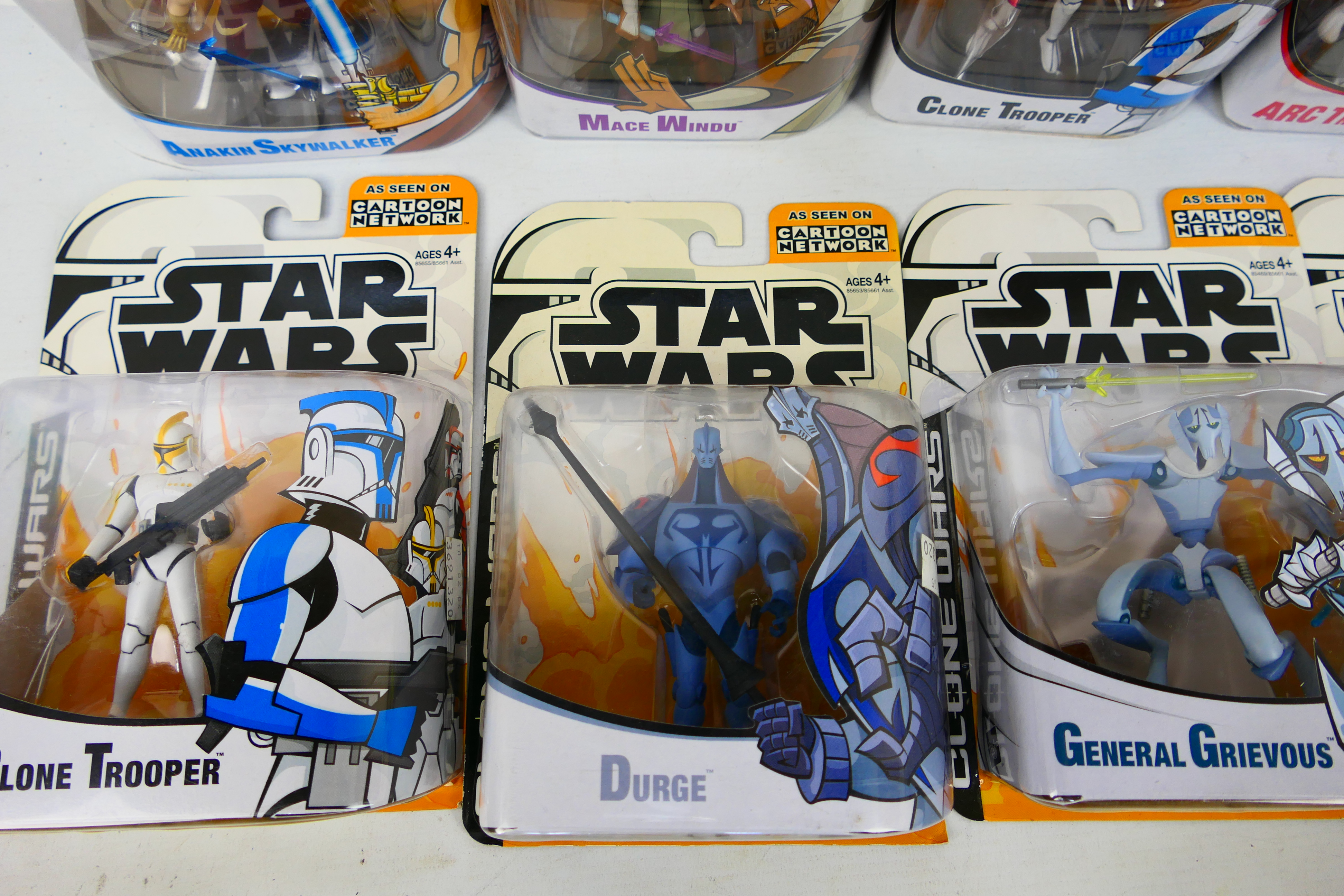 Star Wars - Clone Wars - Cartoon Network. A selection of Ten carded figures appearing Mint on Card. - Image 4 of 5