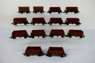 Lima - Wrenn - 12 x unboxed OO gauge hopper wagons and 2 x vans.