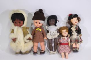 Roddy - Rosebud - Reliable - Burbank - A group of vintage dolls including a Burbank Brownie,