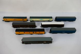 Lima - 8 x unboxed OO gauge wagons including parcel van in Enparts livery,