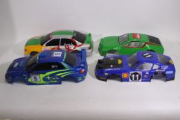 Kyosho - Tamiya - Carson - Other - Four painted and unboxed 1:10 scale RC body shells.