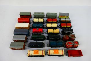 Hornby - Wrenn - Tri-ang - 27 x unboxed OO gauge wagons including North Sea Fish van,